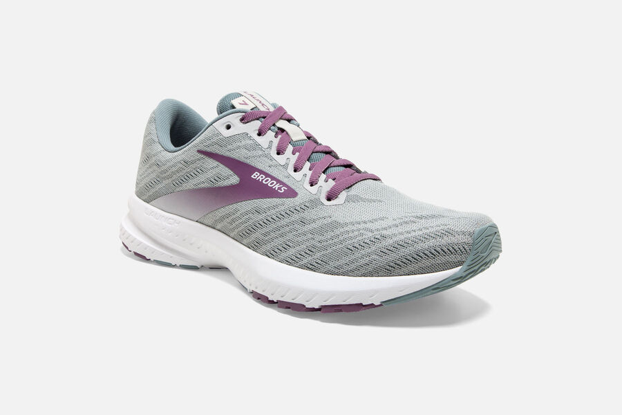 Brooks Launch 7 Road Loopschoenen Dames - Grijs/Paars - 834052CNF
